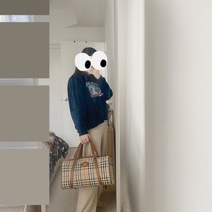 Burberry Haymarket Check Canvas Handbag